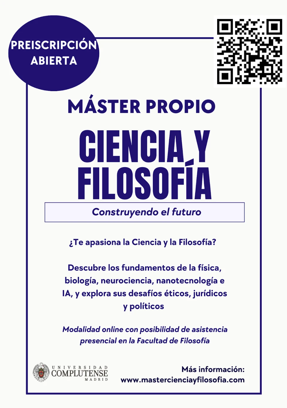 Master ciencia y filosofia